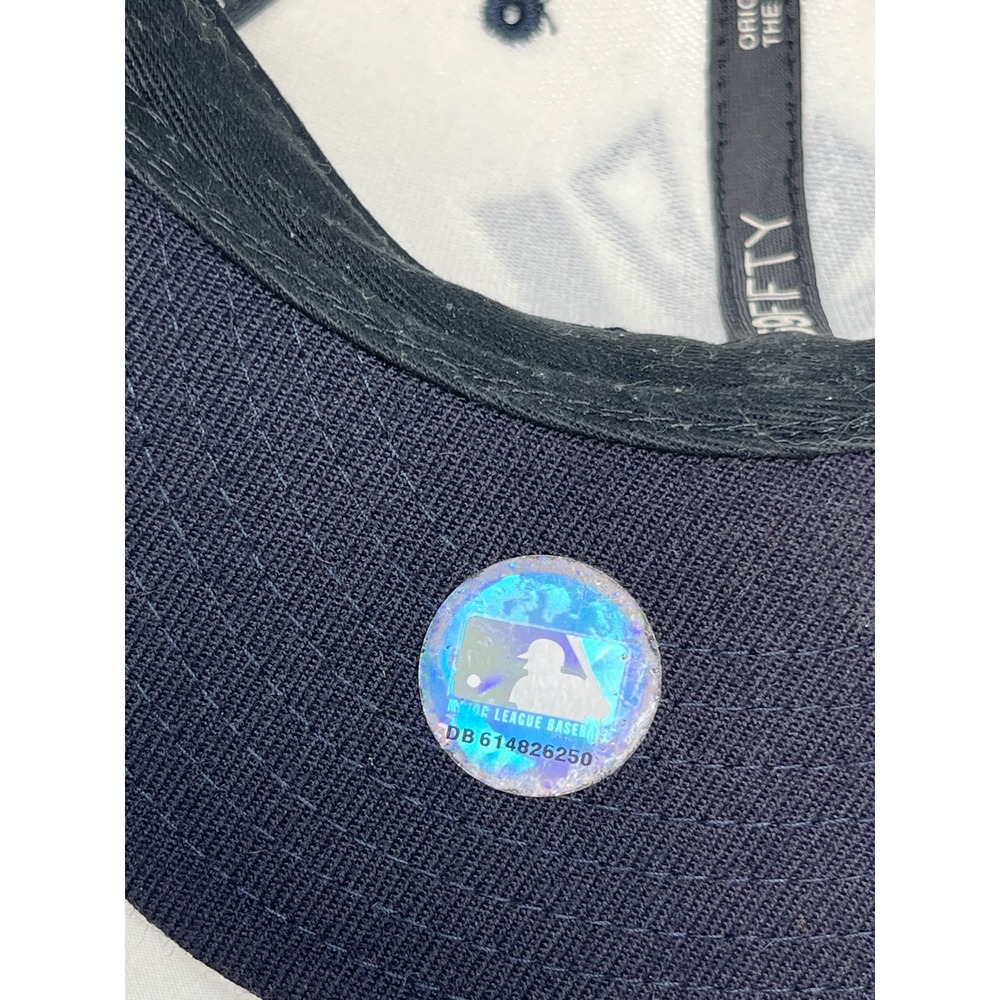 New Era 59FIFTY New York Yankees Fitted Hat White Navy Blue Size 7 1/2 MLB Cap - Picture 7 of 12